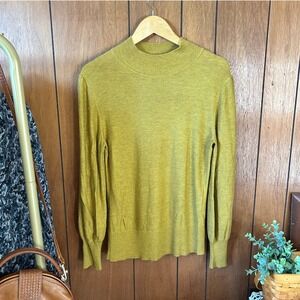 Rachel Zoe Green Puff Sleeve Knit Sweater‎ Size Medium
